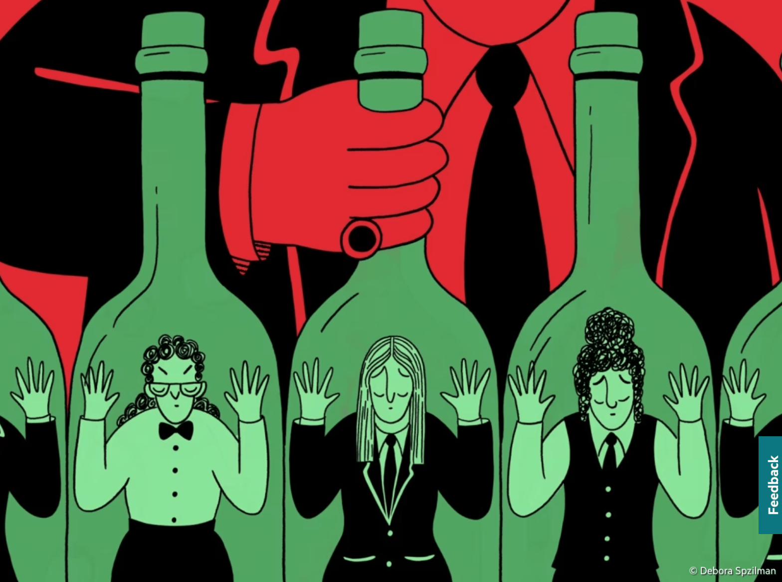 Women and wine don't look so good - photo from FT Magazine